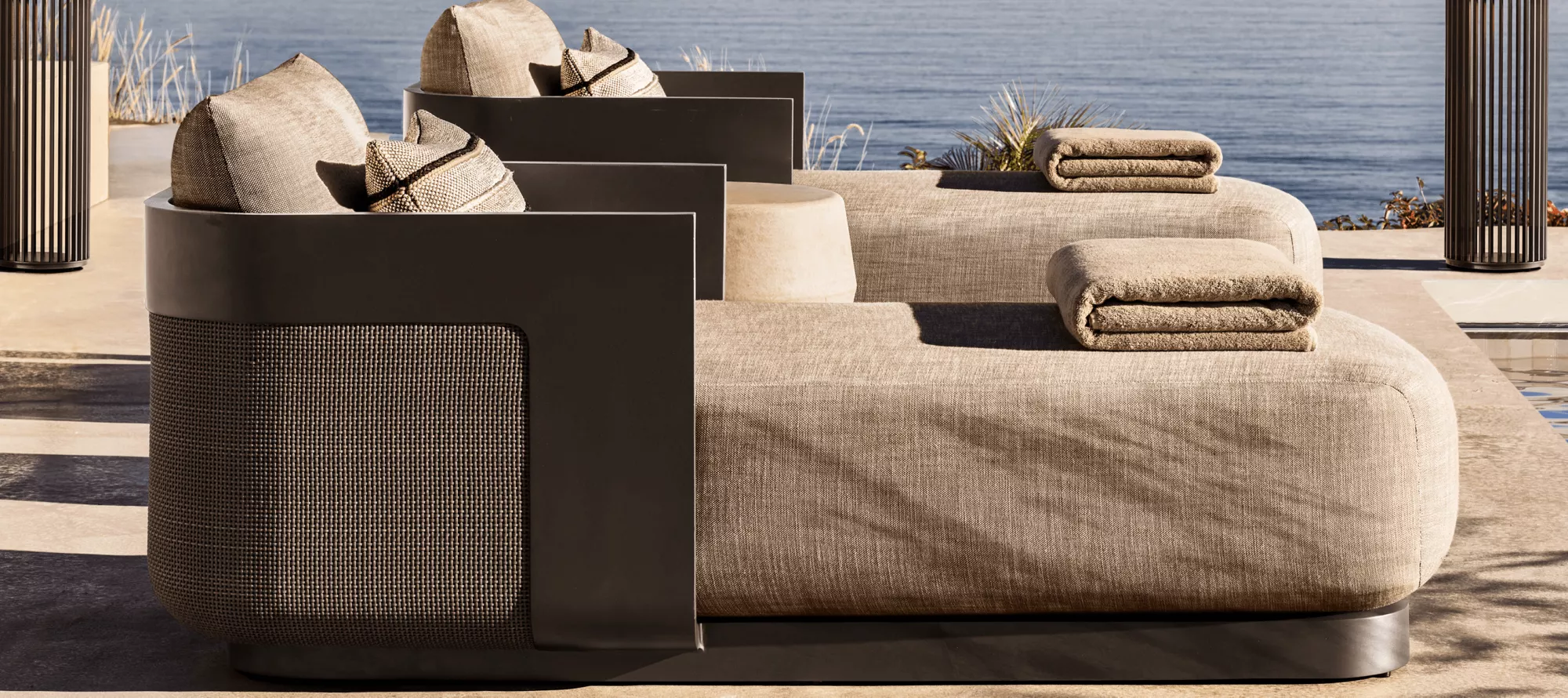 Luxury Outdoor Sofa | Sedona Cane Teak Set - Howvin high quality